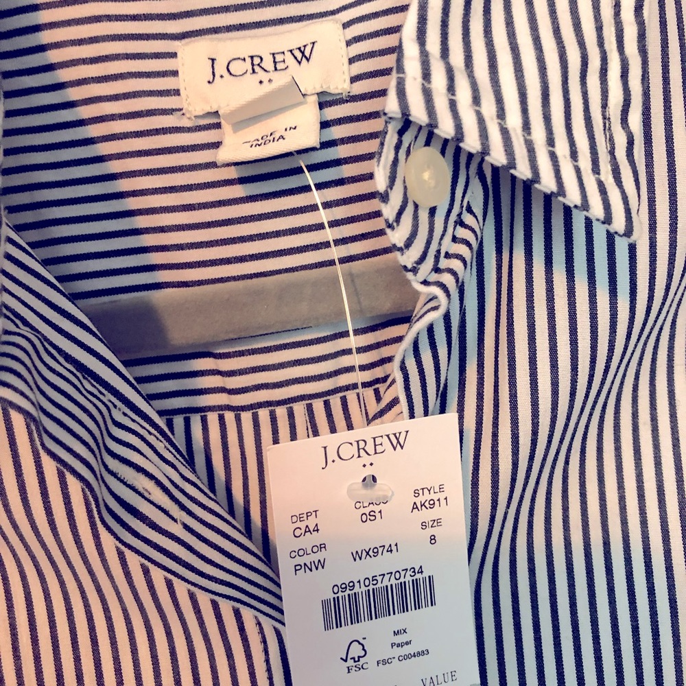 J.Crew Button Down Dress Size 8 - NWT!!